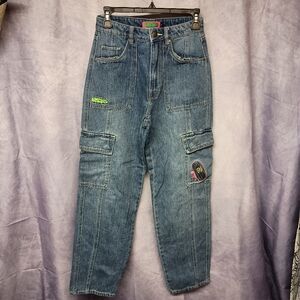 Empyre Tori Porkchop Pocket Cargo Wide Leg Skate Jeans